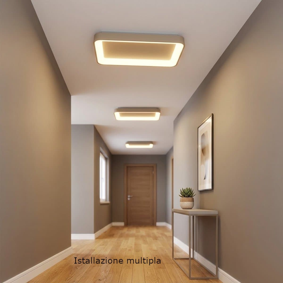 Plafoniera moderna Promoingross BOARD R50 LED CCT metallo metacrilato - 2