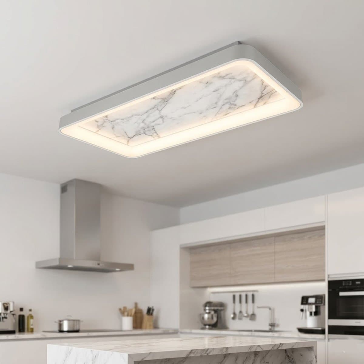 Plafoniera moderna Promoingross BOARD R70 INT MN MW LED CCT metallo metacrilato - 2
