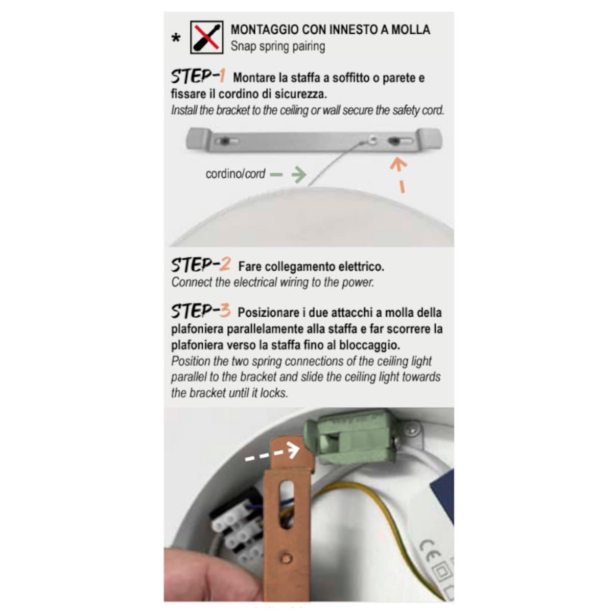 Plafoniera led Promoingross BOX Q15 CCT 17x17 metallo metacrilato - 19
