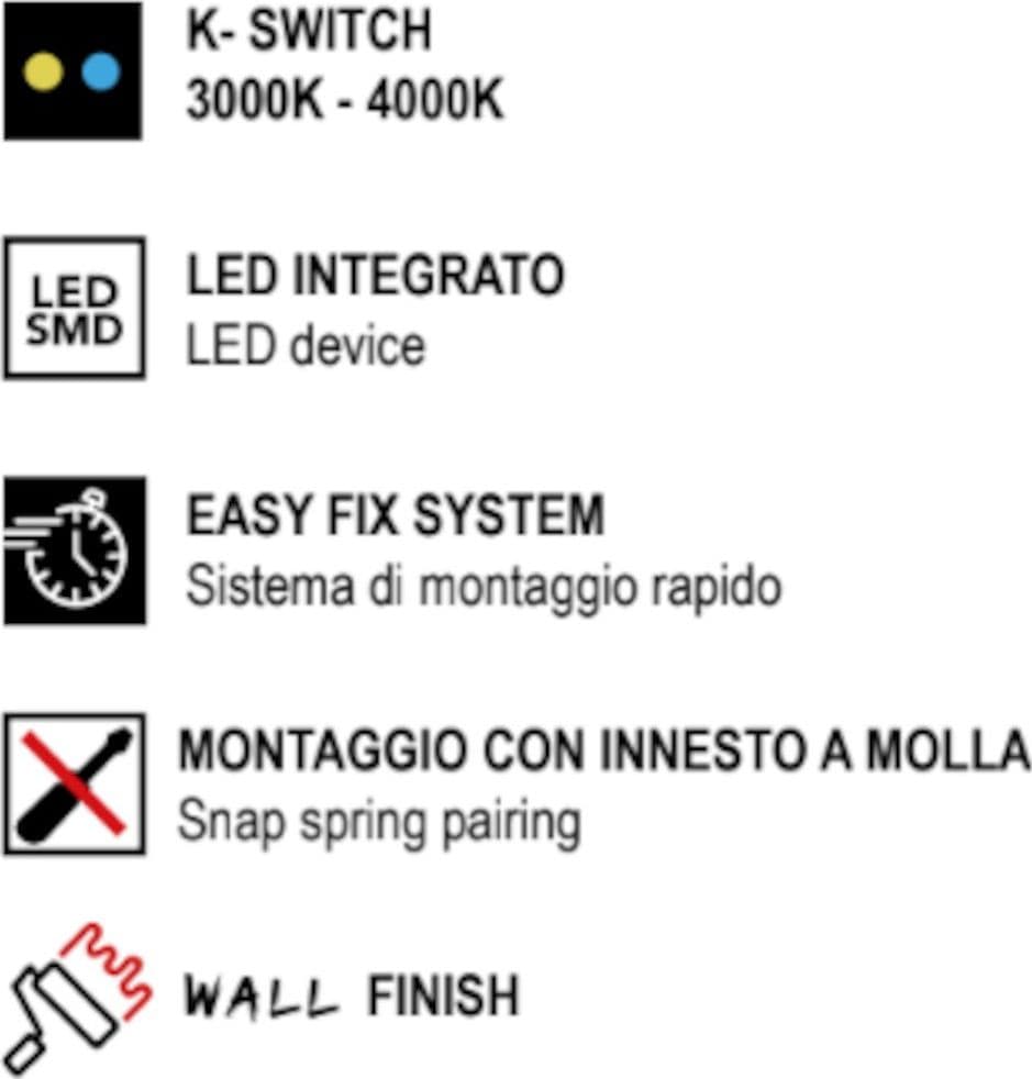Plafoniera led Promoingross BOX Q50 CCT 40x40 metallo metacrilato - 8