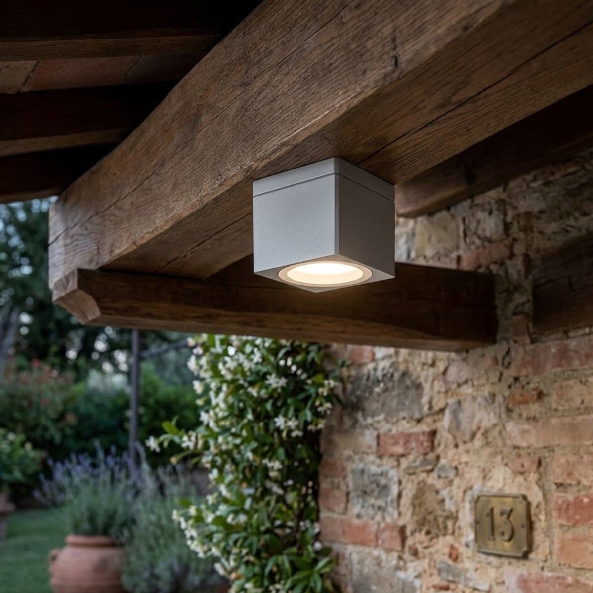Plafoniera ESTERNO Promoingross GIX Q9 GX53 LED IP65 alluminio vetro - 2