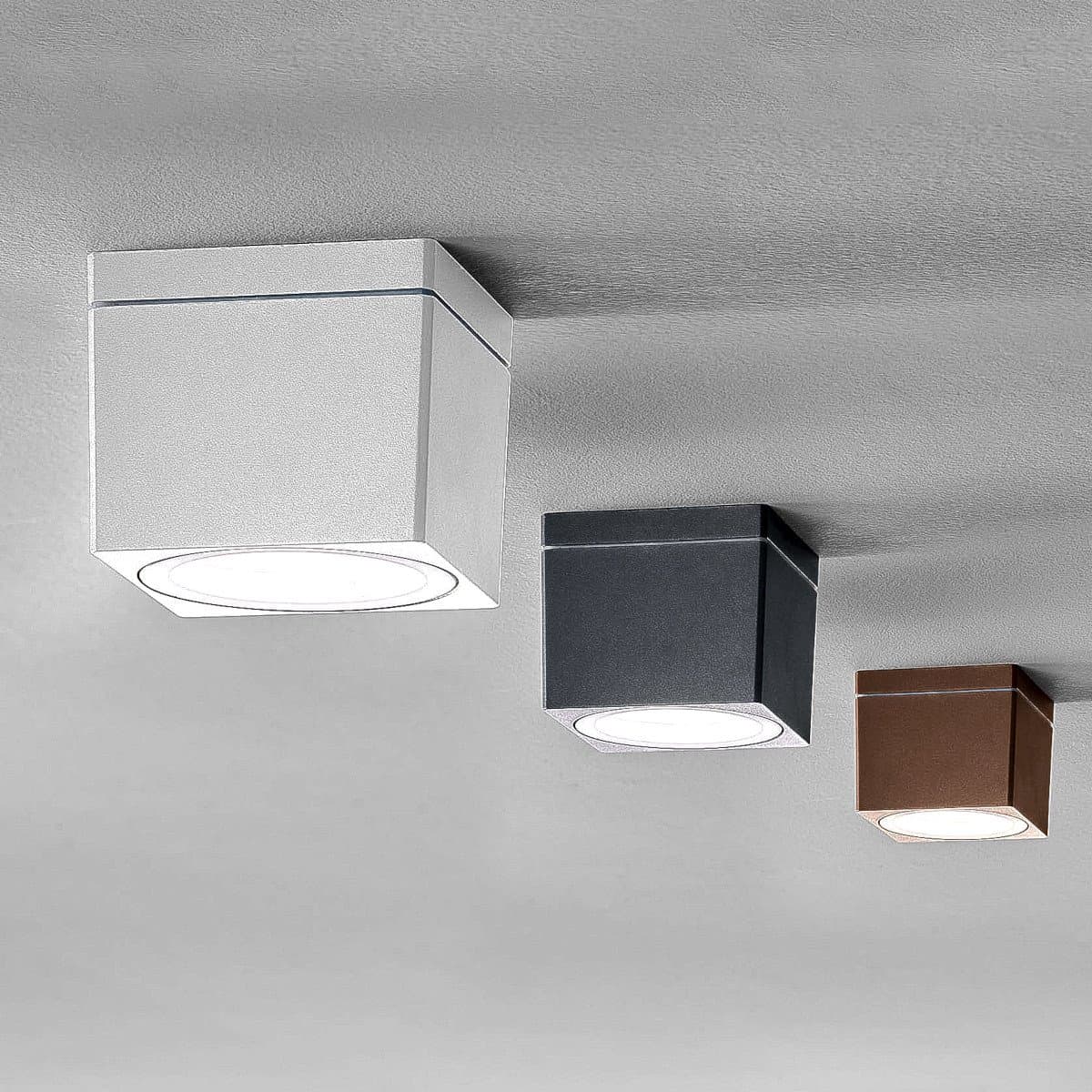 Plafoniera ESTERNO Promoingross GIX Q9 GX53 LED IP65 alluminio vetro - 9