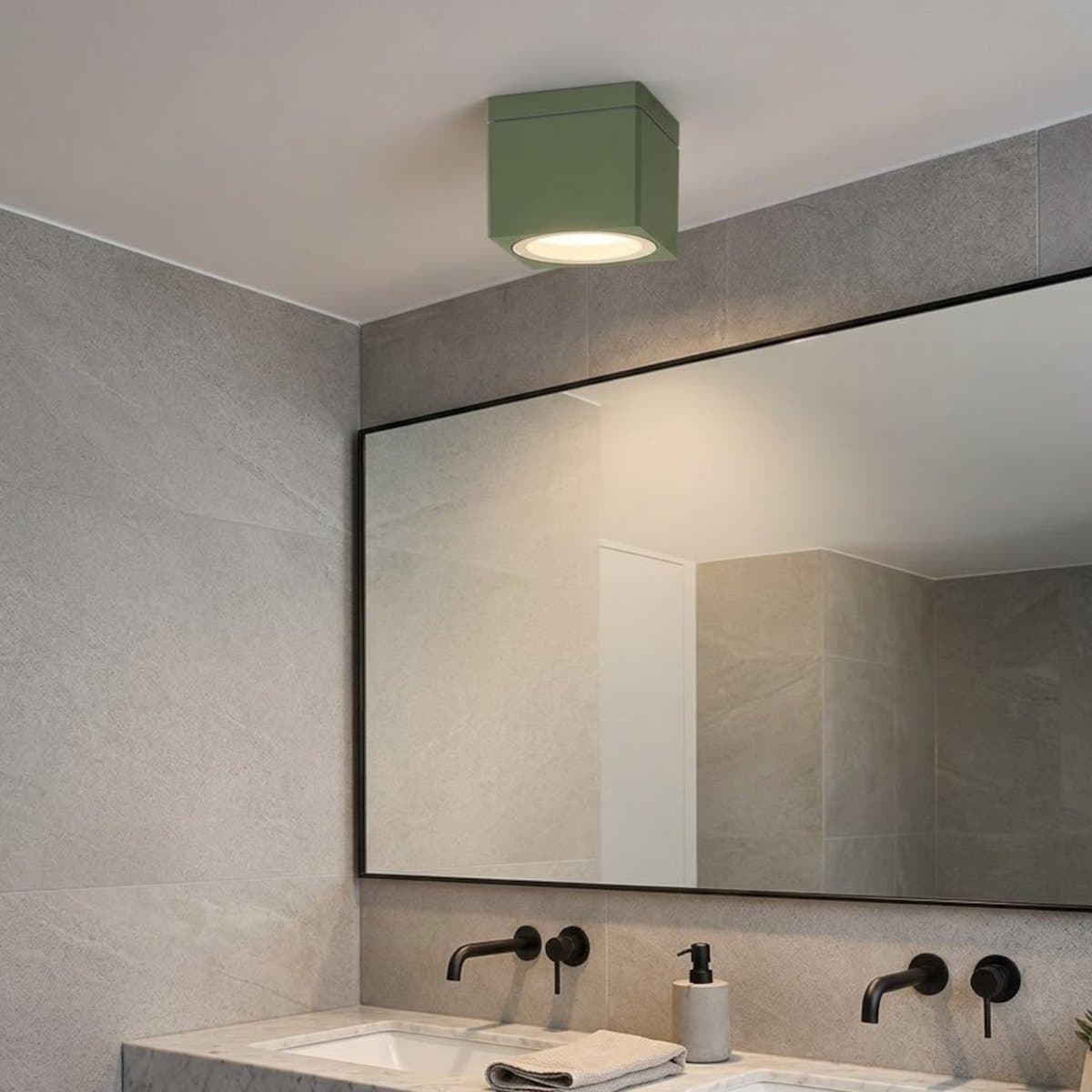 Plafoniera INTERNO Promoingross GIX Q9 GX53 LED IP65 alluminio vetro - 3