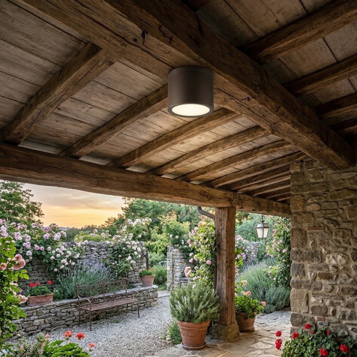 Plafoniera ESTERNO Promoingross GIX T9 GX53 LED IP65 alluminio vetro - 3