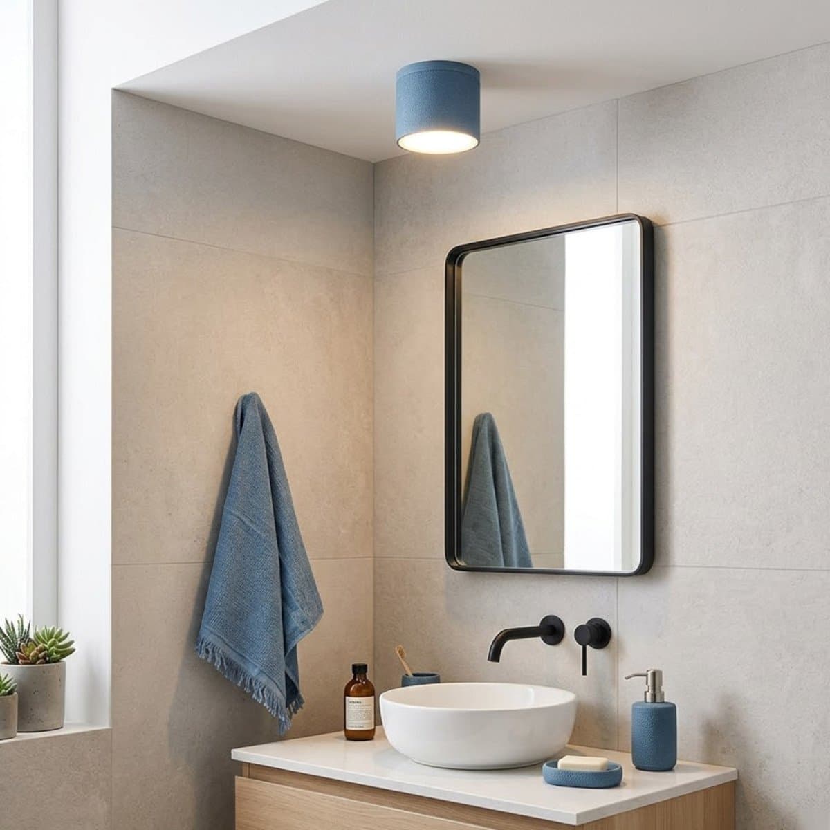 Plafoniera INTERNO Promoingross GIX T9 GX53 LED IP65 alluminio vetro - 2