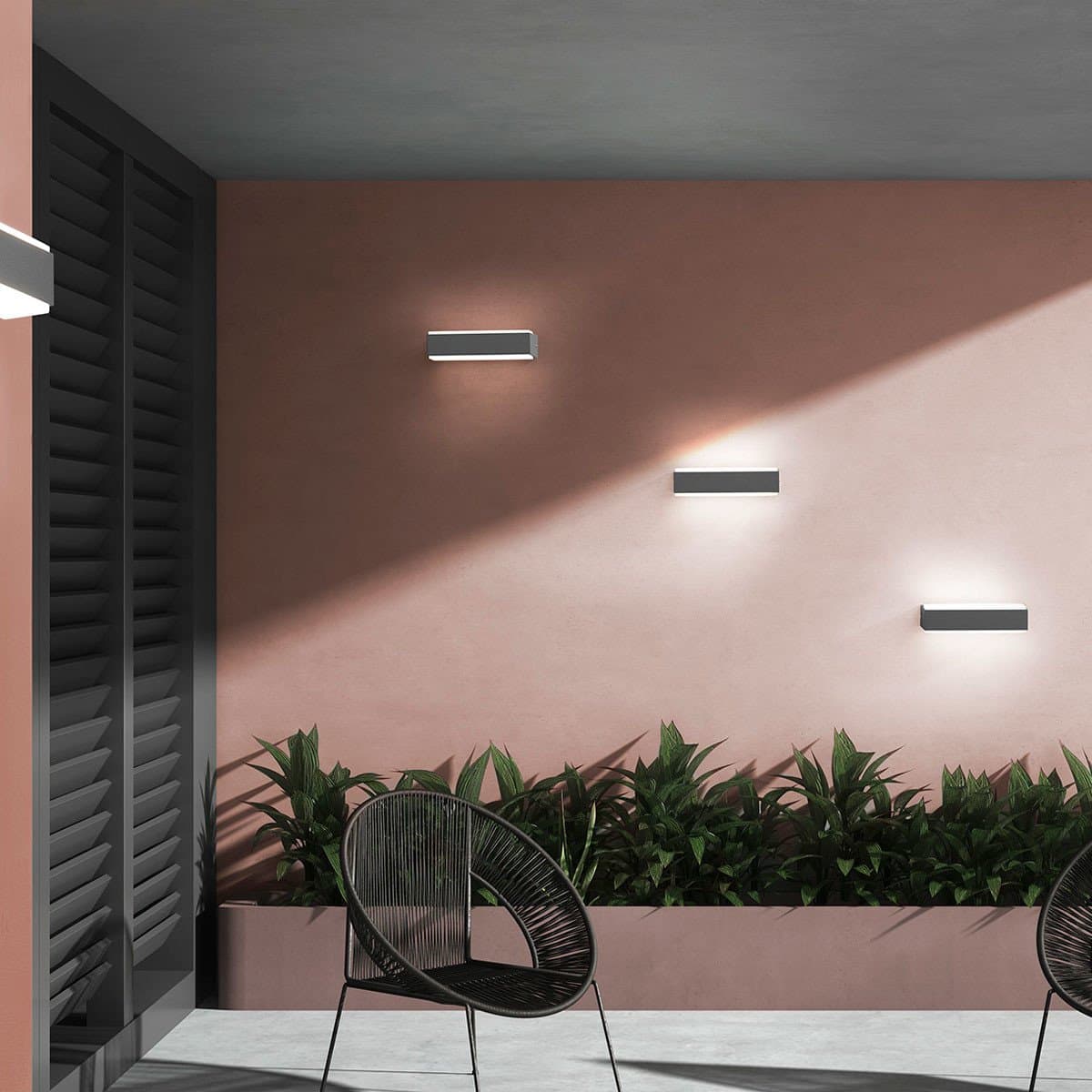Applique led Promoingross VIEW A22 CCT IP65 biemissione metallo metacrilato - 5