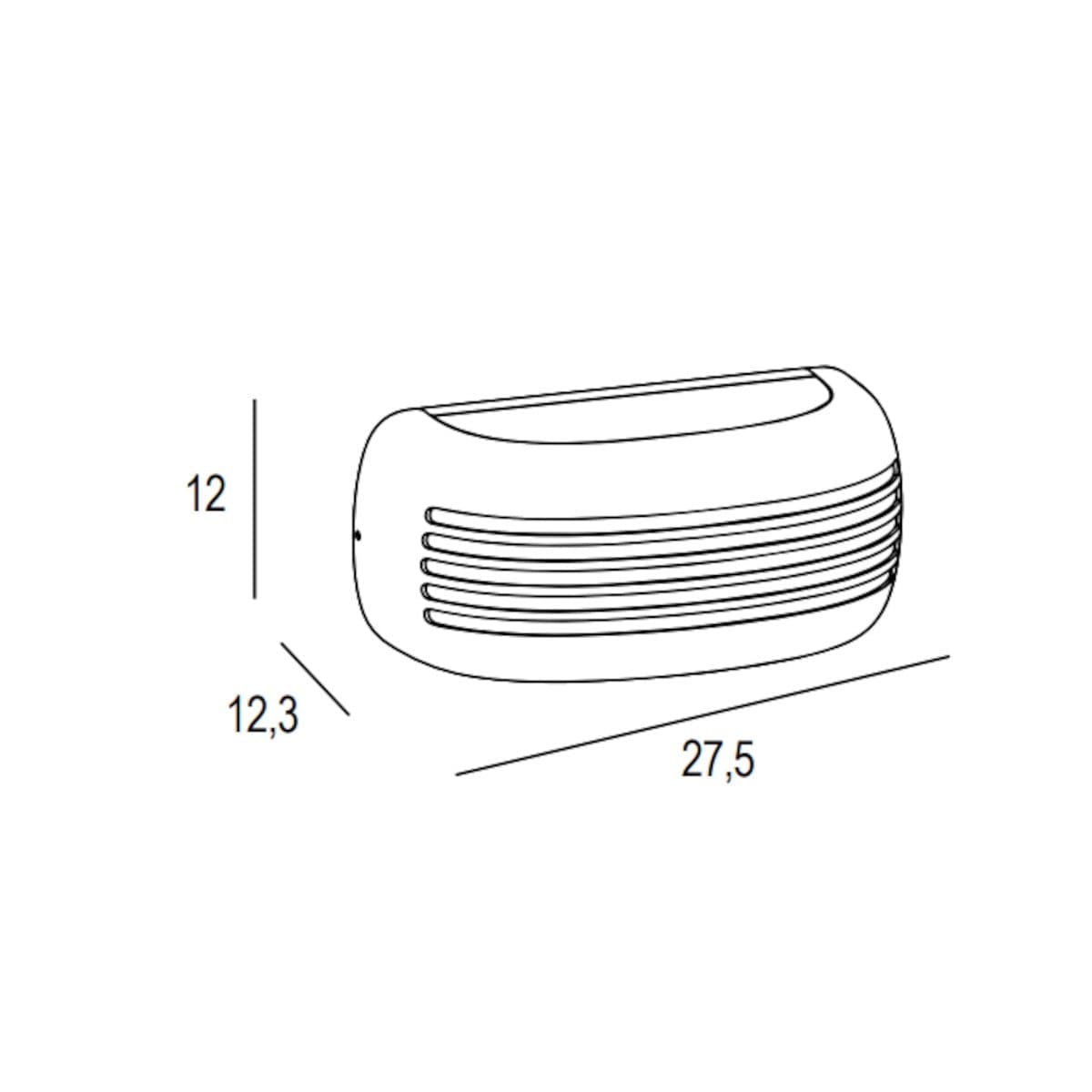 Applique Promoingross NAIL A28 A E14 LED IP54 alluminio metacrilato classico moderno - 8