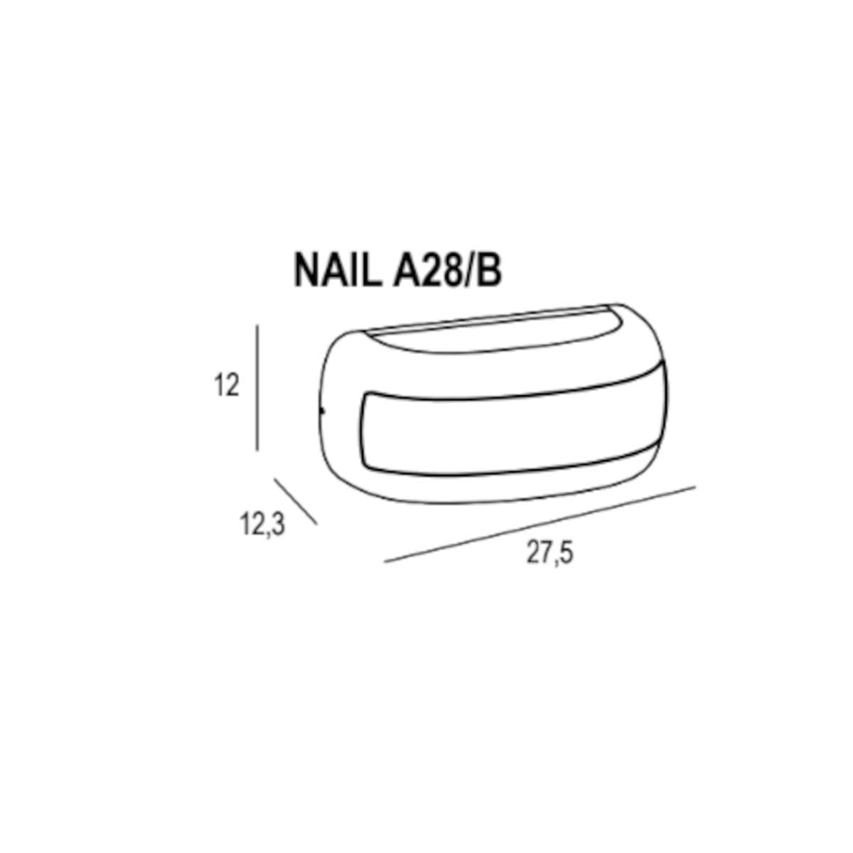 Applique Promoingross NAIL A28 B E14 LED IP54 alluminio metacrilato classico moderno - 7