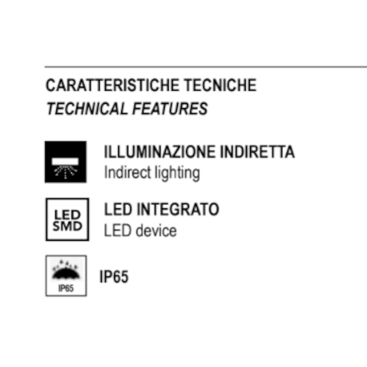 Applique moderno Promoingross SHELL R23 LED IP65 alluminio metacrilato - 9