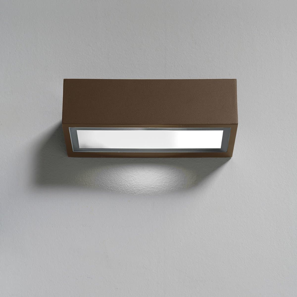Applique classico Promoingross PATHIO RU E27 LED IP54 alluminio vetro - 2