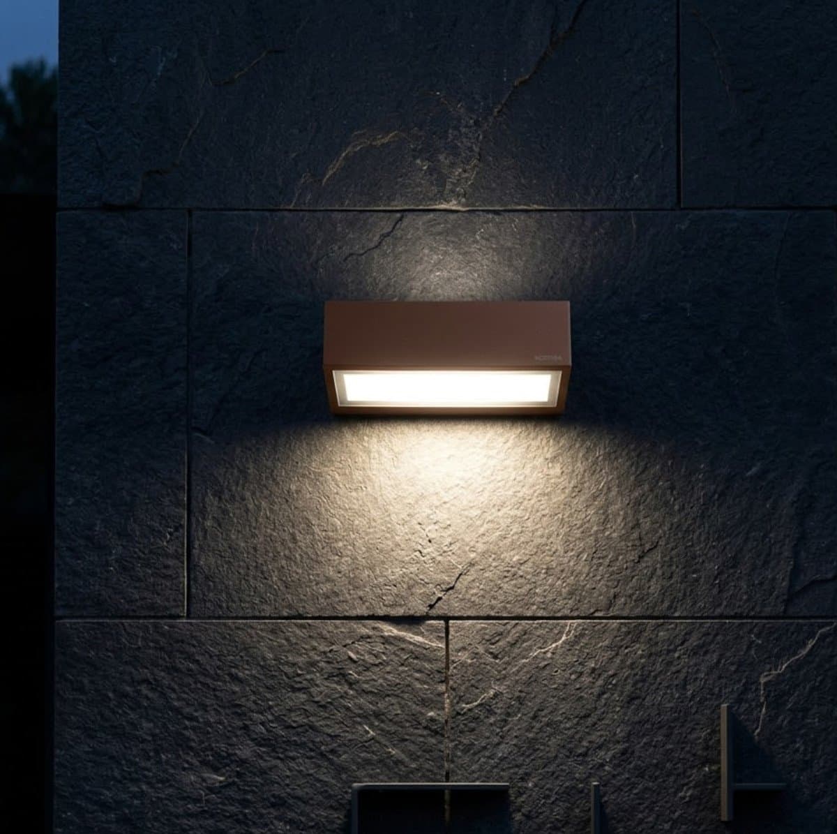 Applique classico Promoingross PATHIO RU E27 LED IP54 alluminio vetro - 3