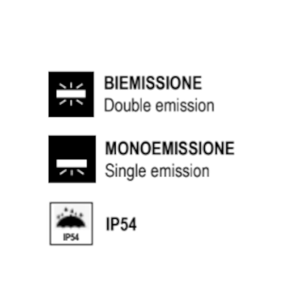 Applique moderno Promoingross LENTE 5581 E27 LED IP54 alluminio vetro biemissione monoemissione - 9
