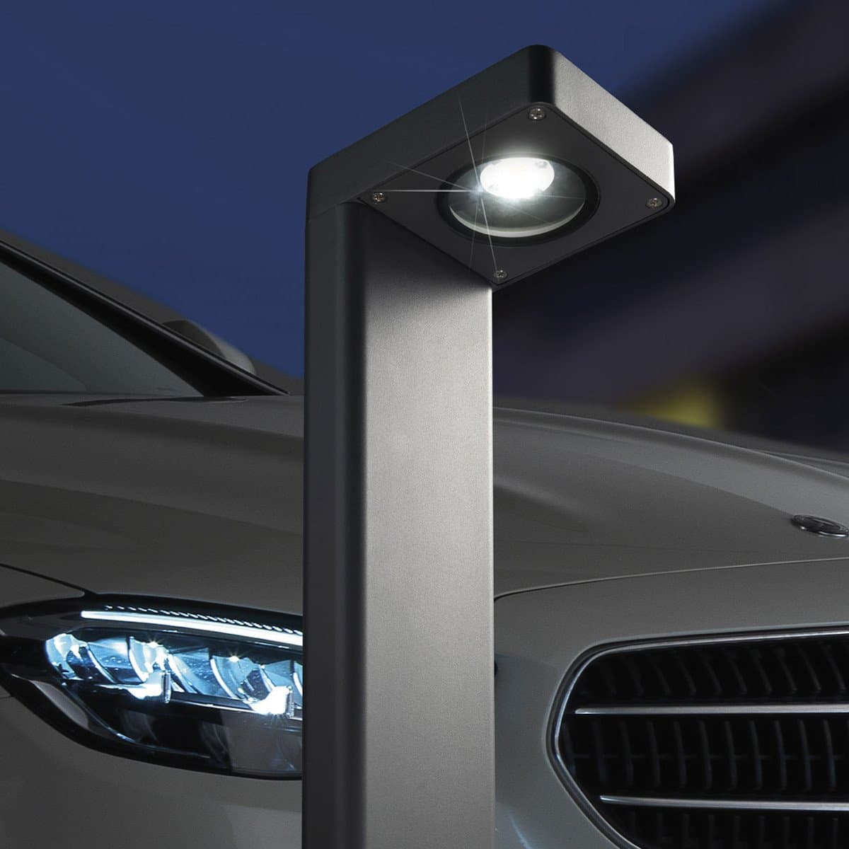 Lampioncino moderno Promoingross HUK 70 LED IP65 alluminio vetro monoemissione - 2