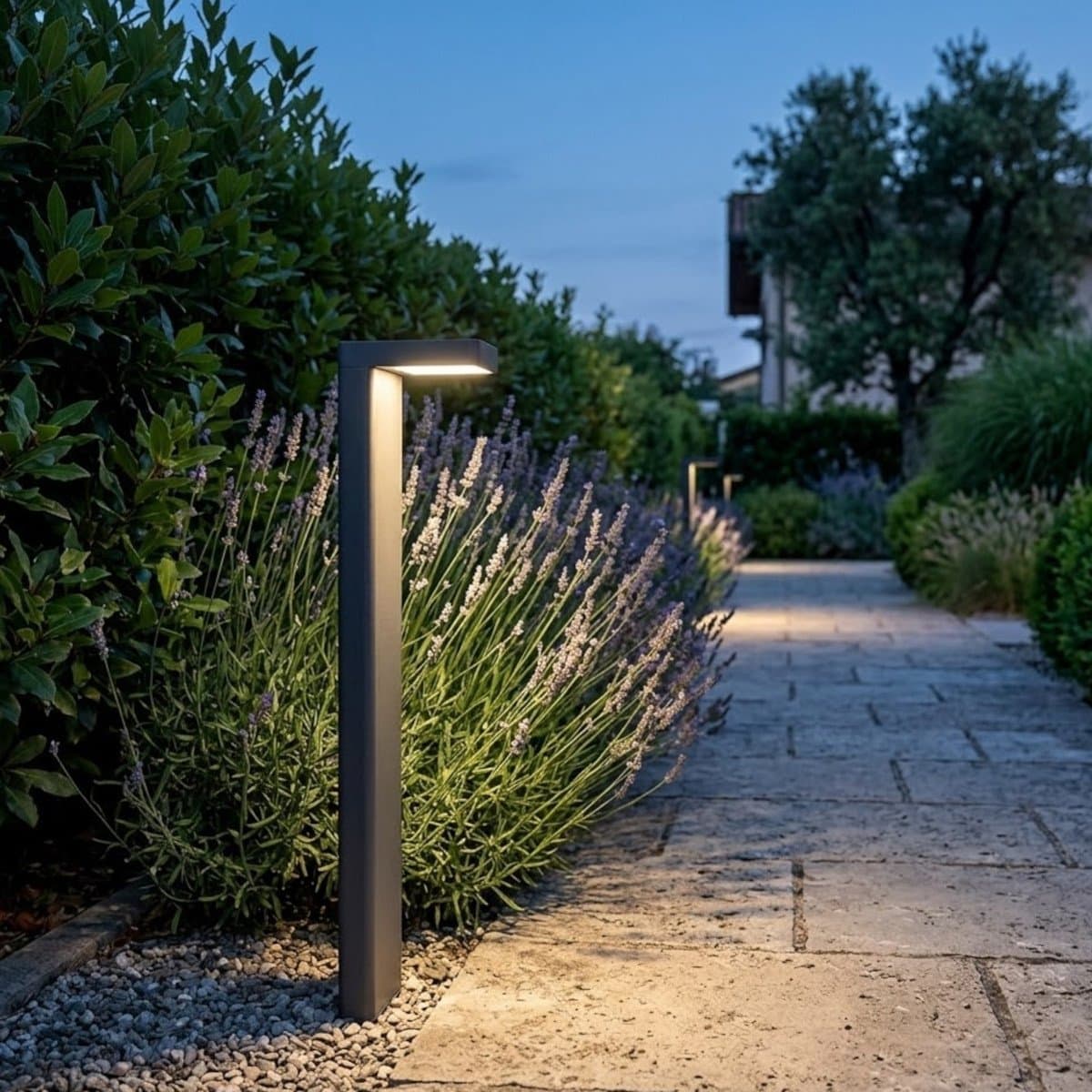Lampioncino moderno Promoingross HUK 70 LED IP65 alluminio vetro monoemissione - 3