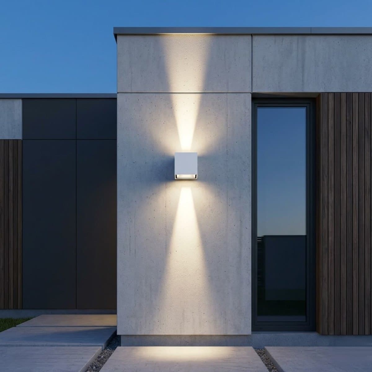 Applique moderno Top Light SPA AP GX53 LED IP54 alluminio vetro biemissione - 3