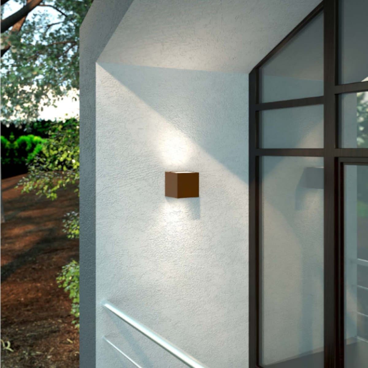 Applique classico Top Light SPA AP CO GX53 LED IP54 alluminio vetro biemissione - 2