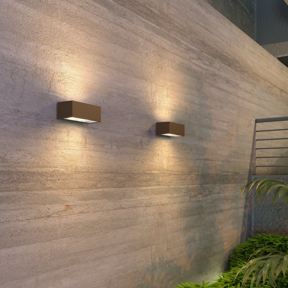 Applique classica Top Light SPA AG GX53 LED IP54 alluminio vetro biemissione - 3