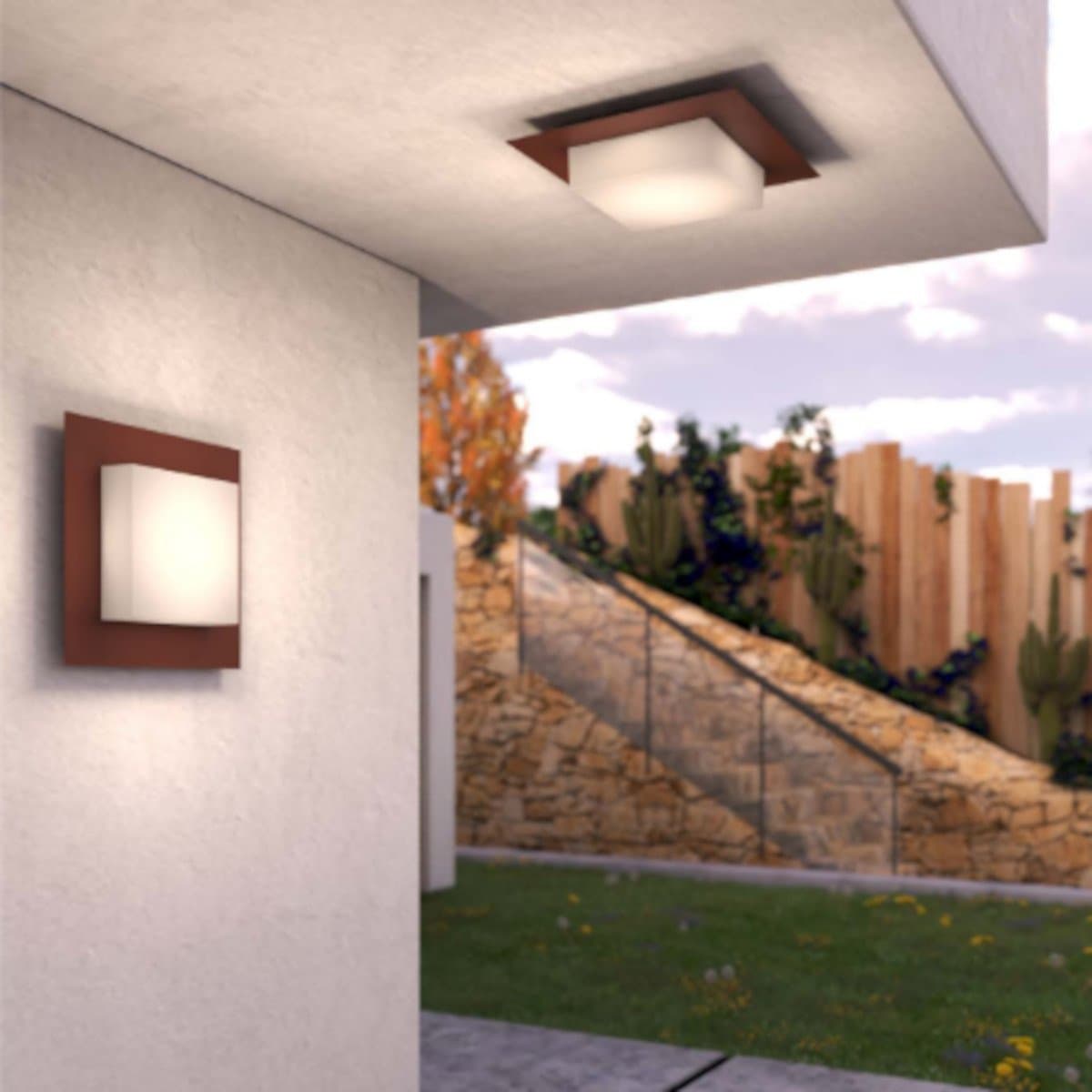 Plafoniera moderno Top Light MIAMI PLUS Q GX53 LED IP54 alluminio policarbonato - 12