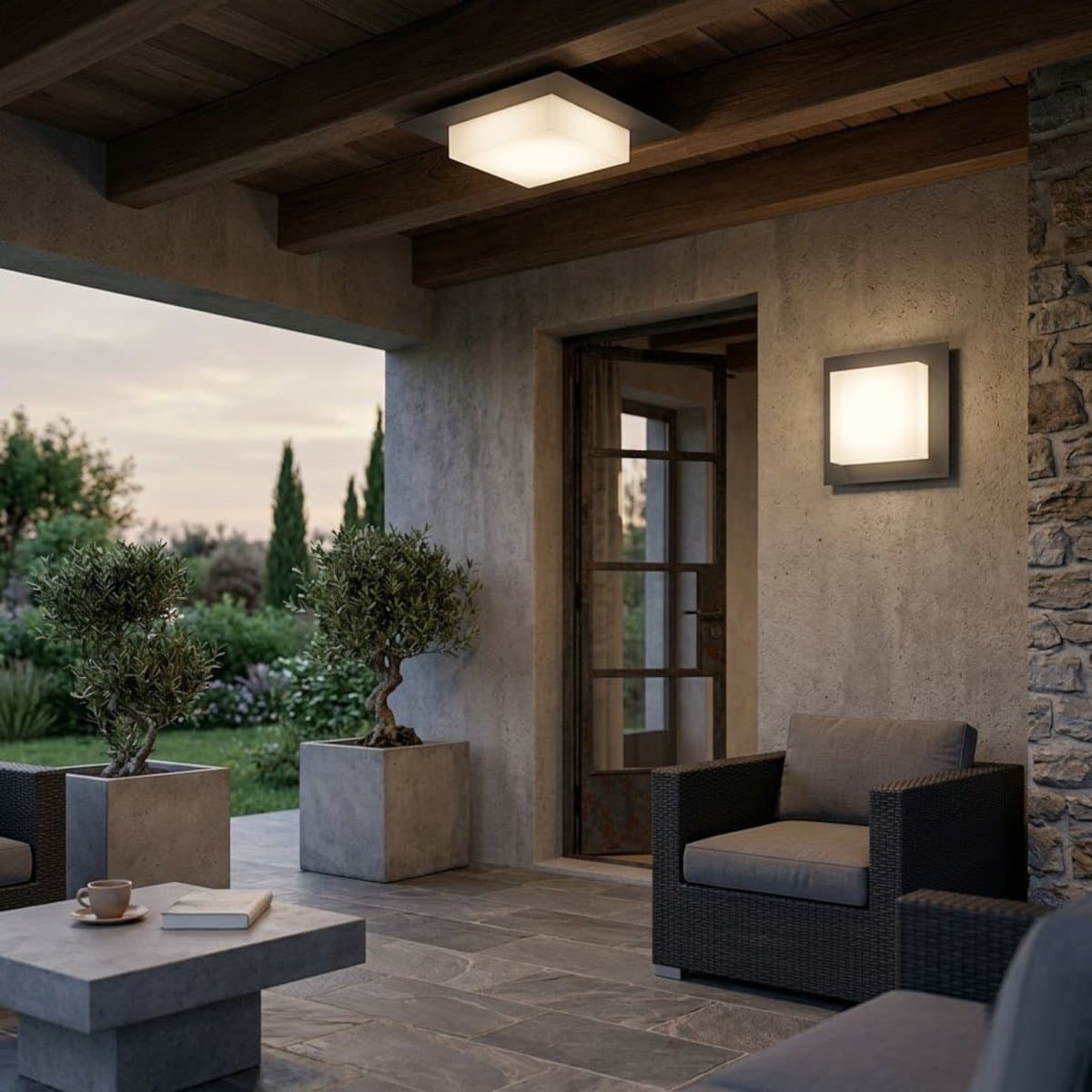 Plafoniera moderno Top Light MIAMI PLUS Q GX53 LED IP54 alluminio policarbonato - 3