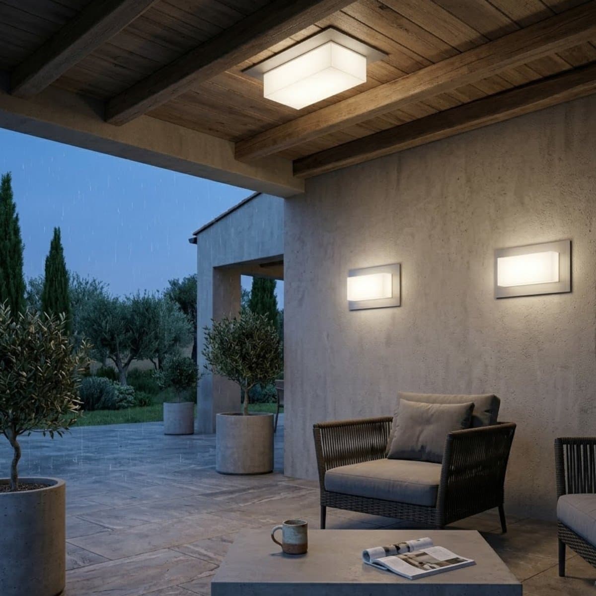 Plafoniera moderno Top Light MIAMI PLUS R GX53 LED IP54 alluminio policarbonato - 4