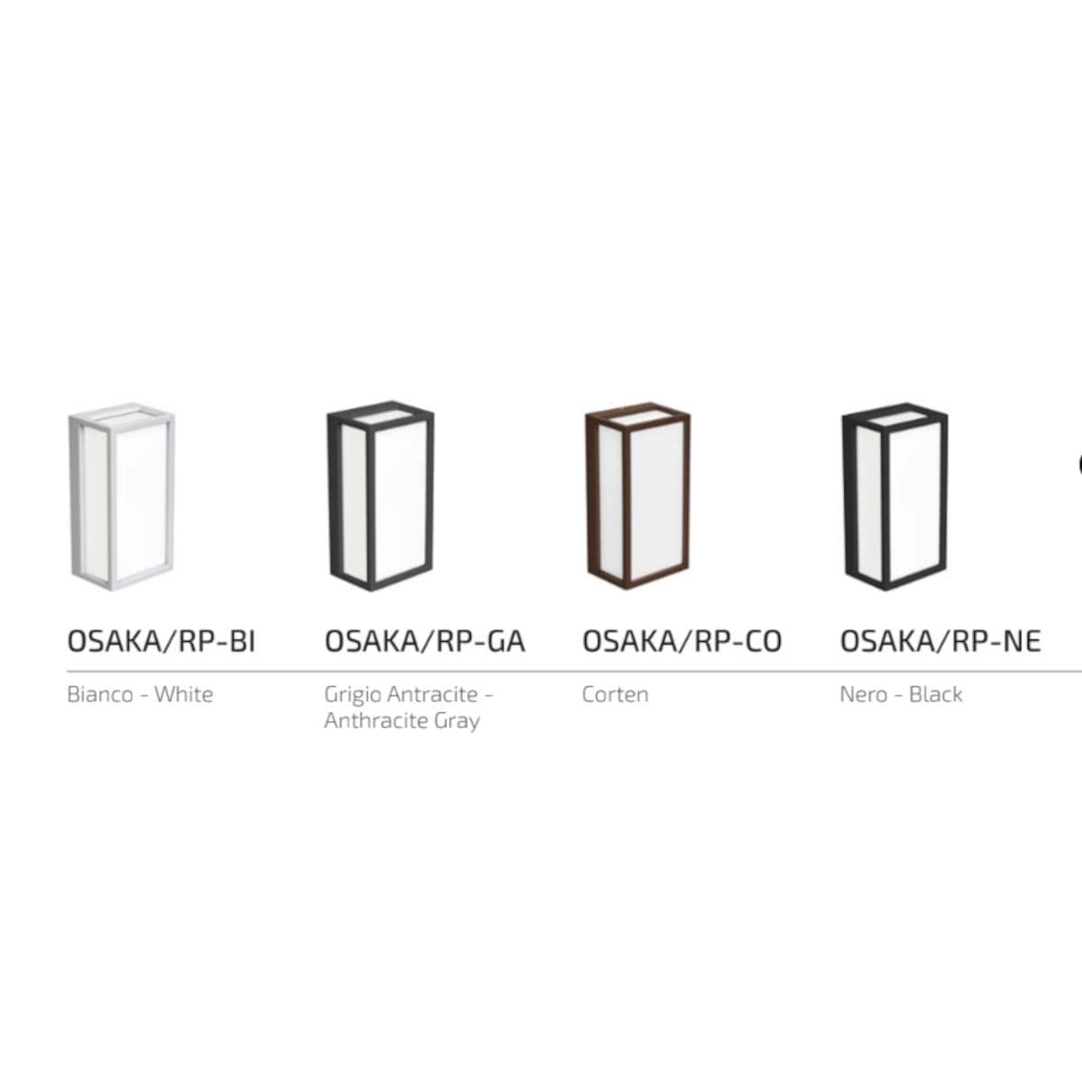 Applique moderno Top Light OSAKA RP GX53 LED IP54 alluminio policarbonato - 10