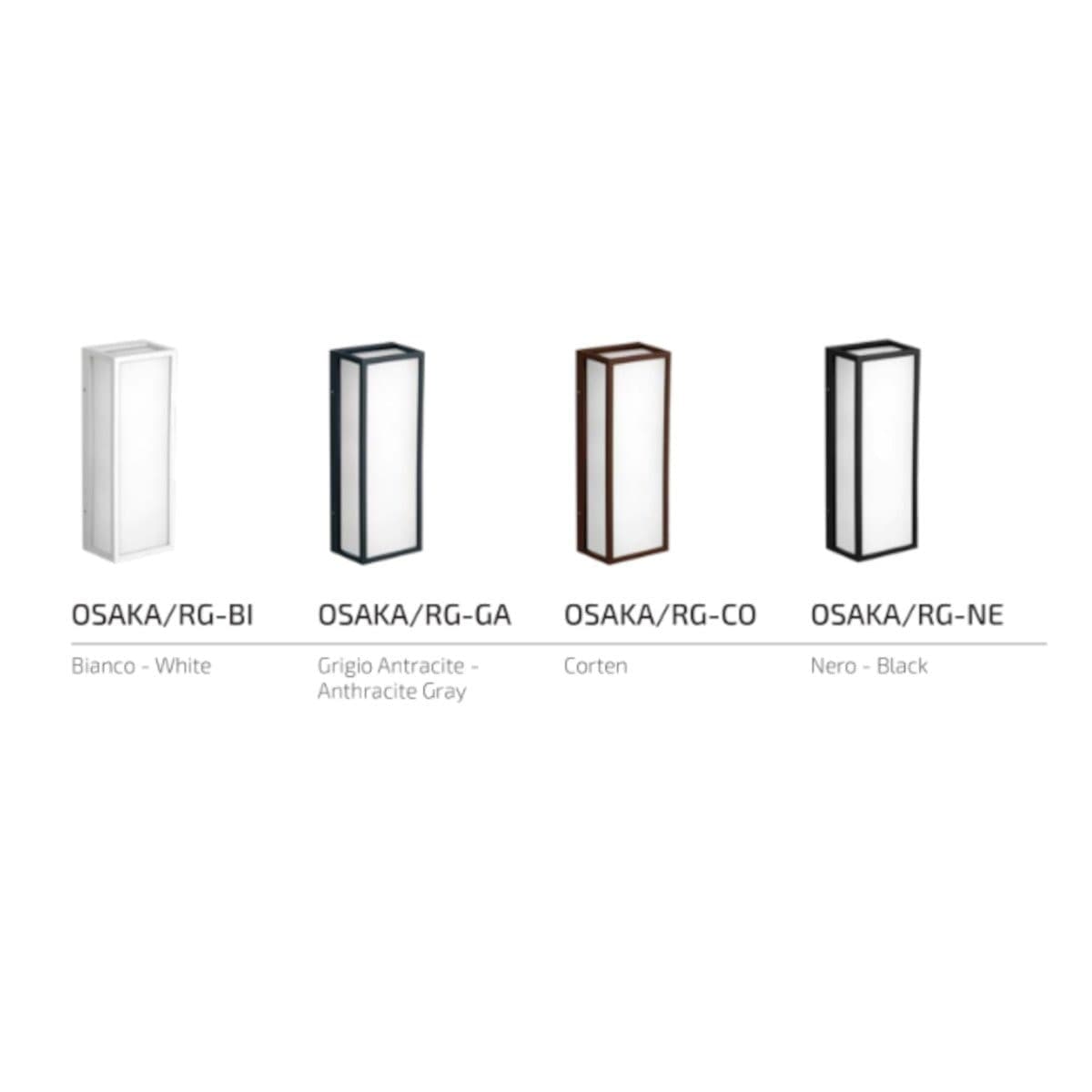 Applique moderno Top Light OSAKA RG GX53 LED IP54 alluminio policarbonato - 11
