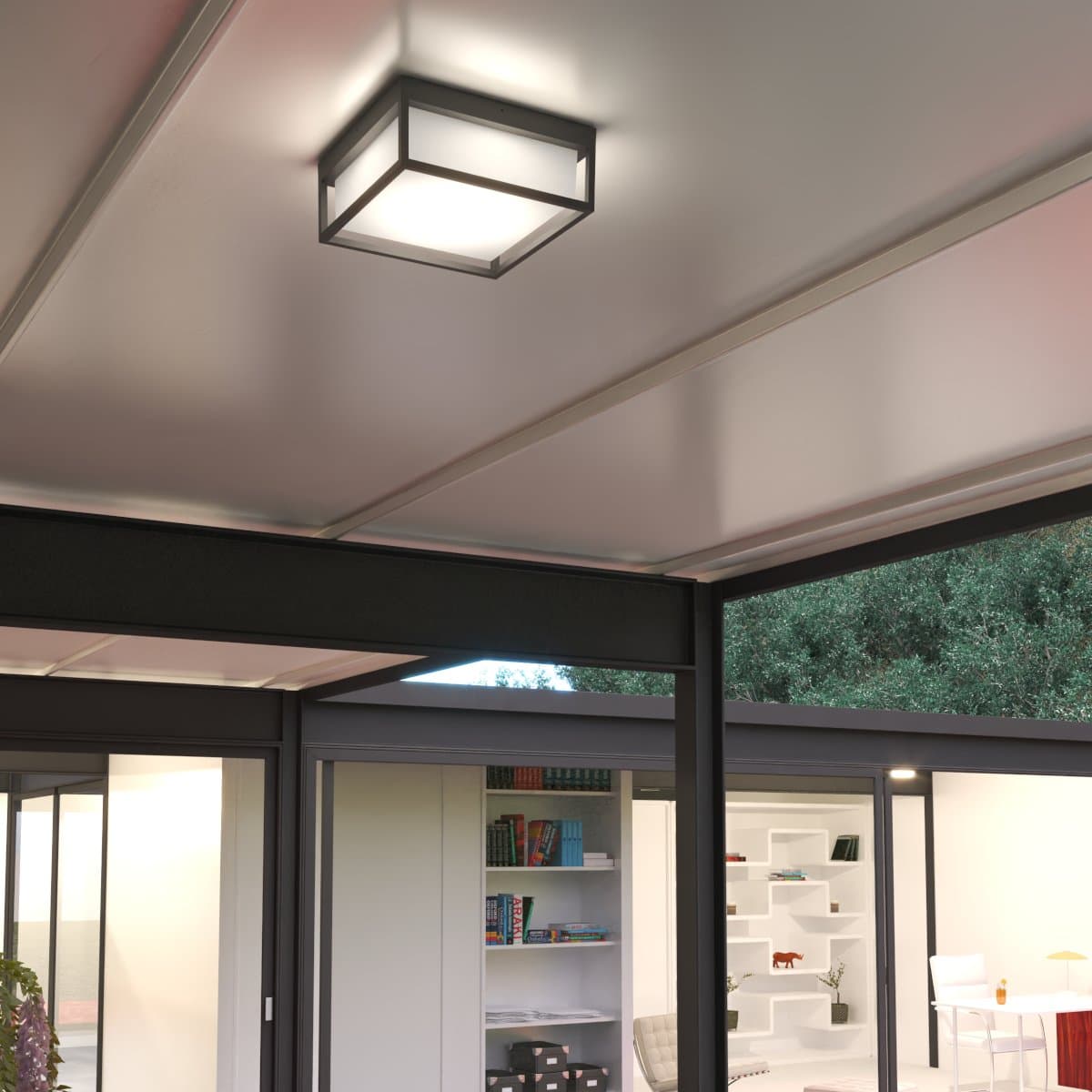 Plafoniera moderna Top Light OSAKA Q GX53 LED IP54 alluminio policarbonato - 3