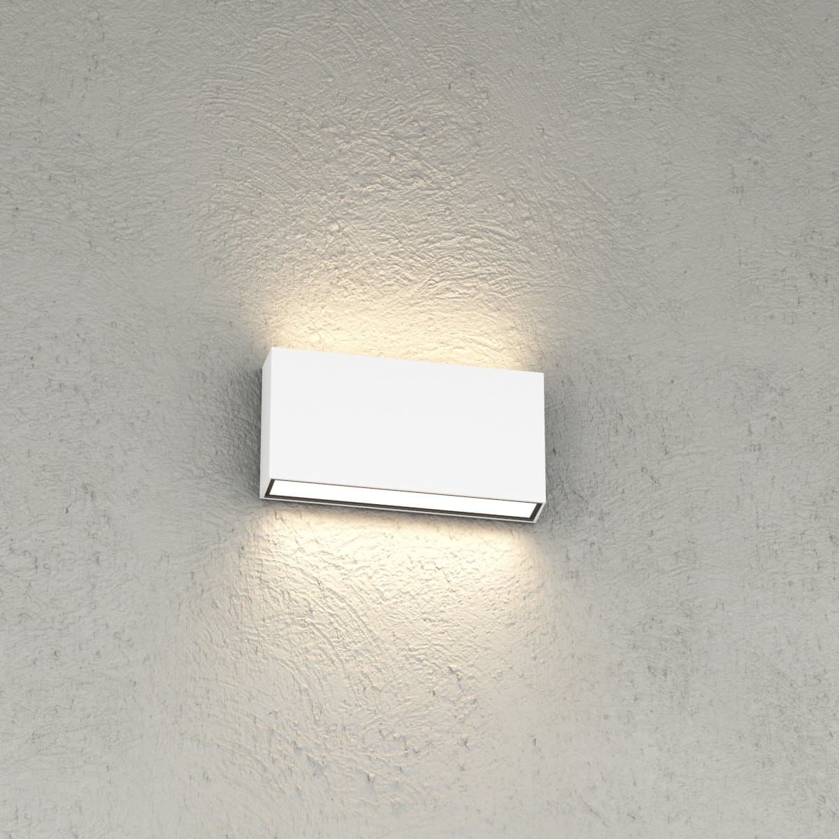 Applique LED Top Light MADRID 18 IP65 CCT biemissione alluminio vetro - 6