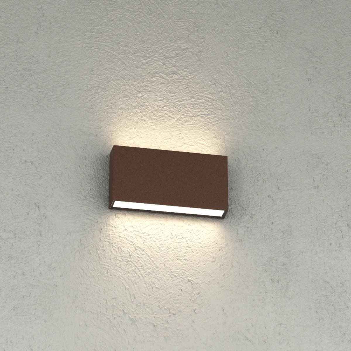 Applique LED Top Light MADRID 18 IP65 CCT biemissione alluminio vetro - 8