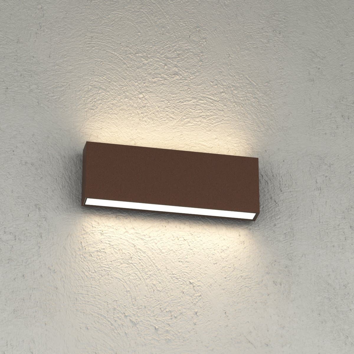Applique LED Top Light MADRID 26 IP65 CCT biemissione alluminio vetro - 2