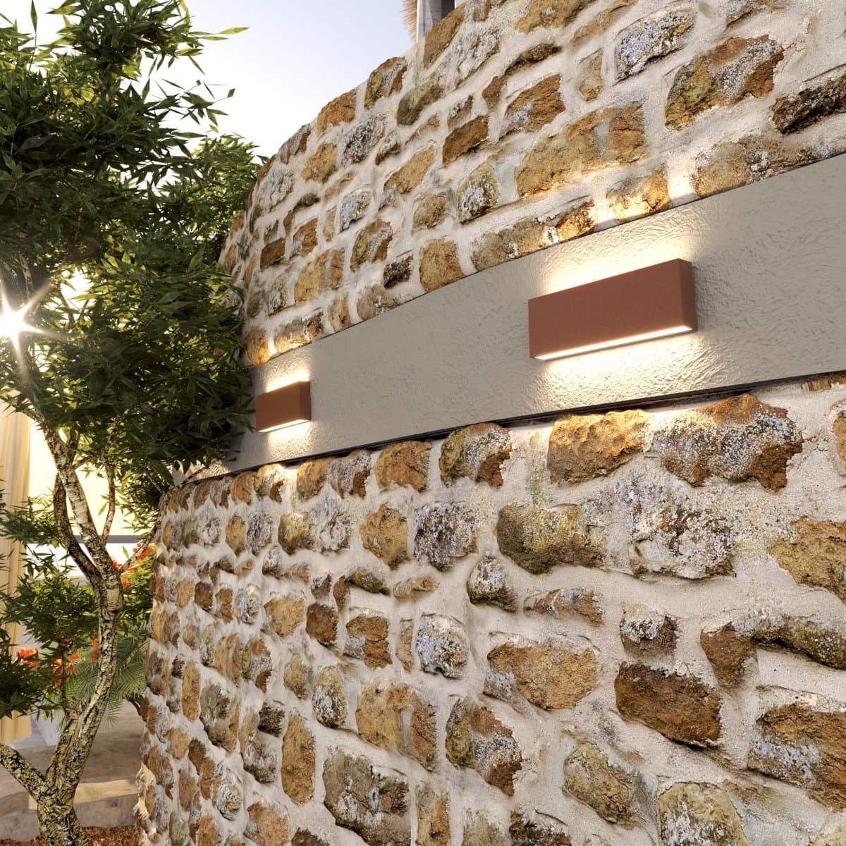 Applique LED Top Light MADRID 26 IP65 CCT biemissione alluminio vetro - 3