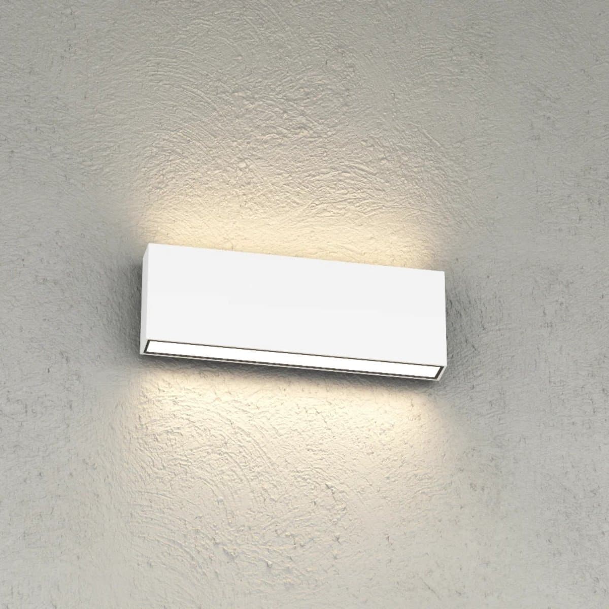 Applique LED Top Light MADRID 26 IP65 CCT biemissione alluminio vetro - 5