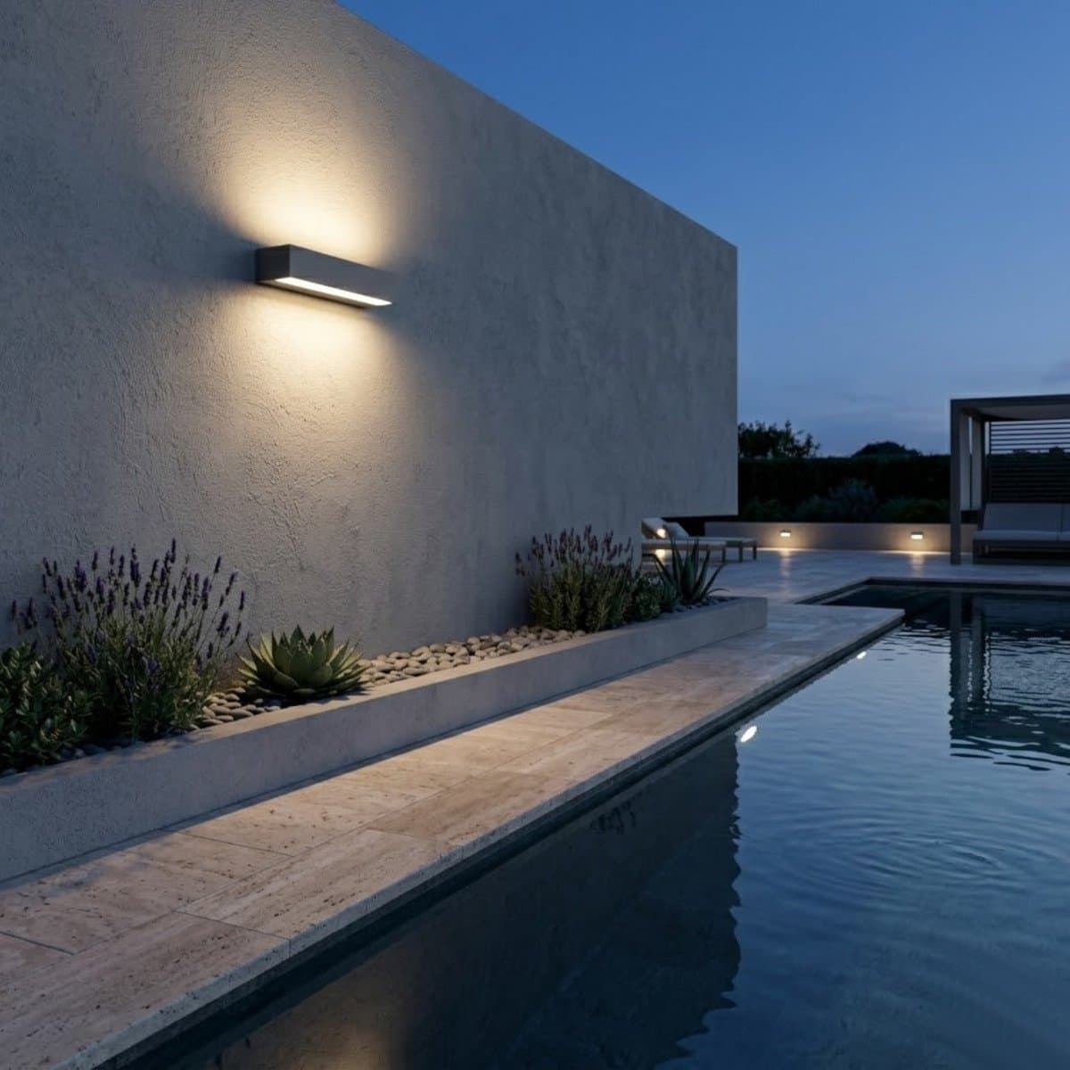 Applique LED Top Light PORTO 22B IP65 CCT biemissione alluminio vetro - 3