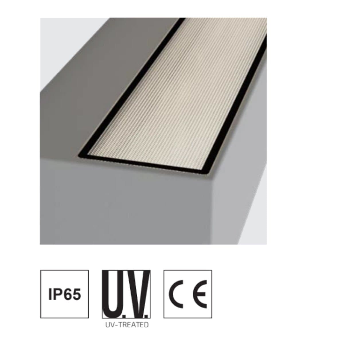 Applique LED Top Light PORTO 22B IP65 CCT biemissione alluminio vetro - 10