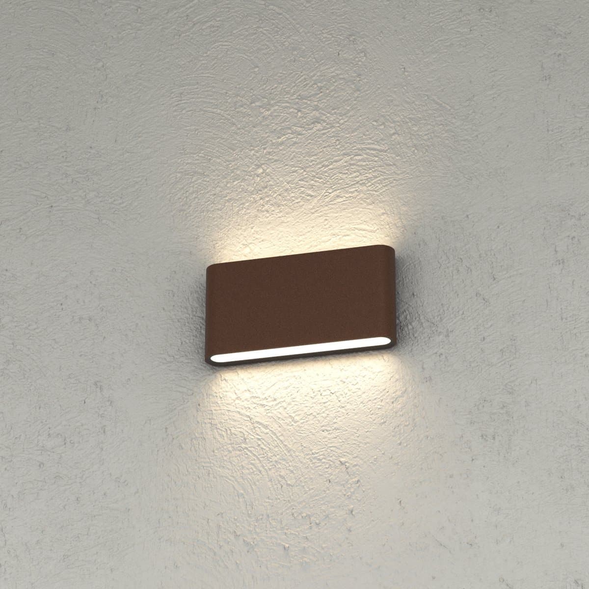 Applique LED Top Light LIMA 18 IP54 CCT biemissione alluminio vetro - 6