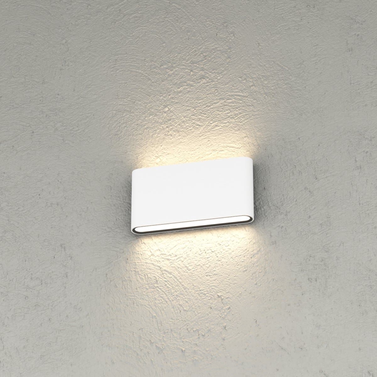 Applique LED Top Light LIMA 18 IP54 CCT biemissione alluminio vetro - 8