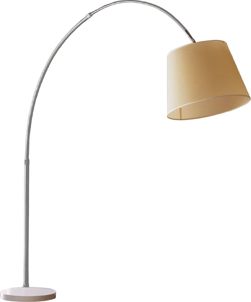 Piantana arco Illuminando BOING P NK E27 LED telescopica base marmo bianca paralume - 4