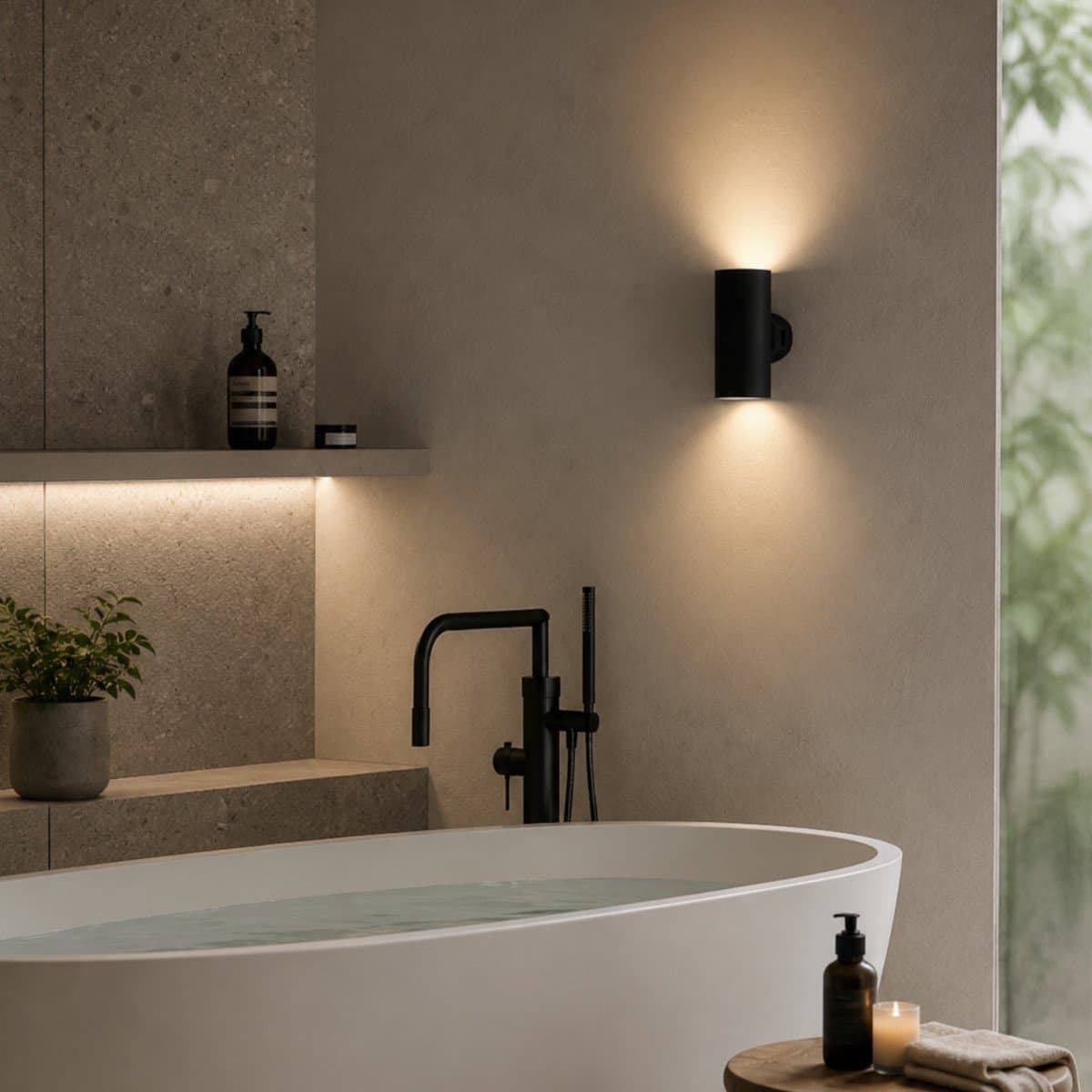 Applique moderno Lampadari Bartalini IDOR R2 LED CCT IP65 termoplastico biemissione - 3