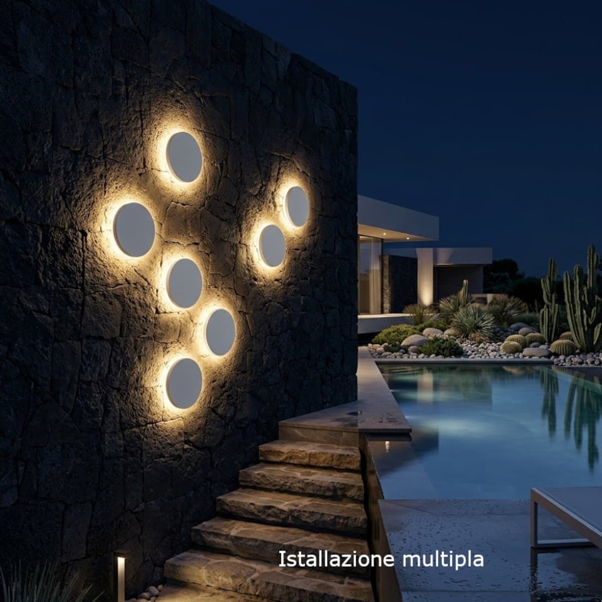 Applique led Lampadari Bartalini SOILE M CCT IP65 policarbonato - 3