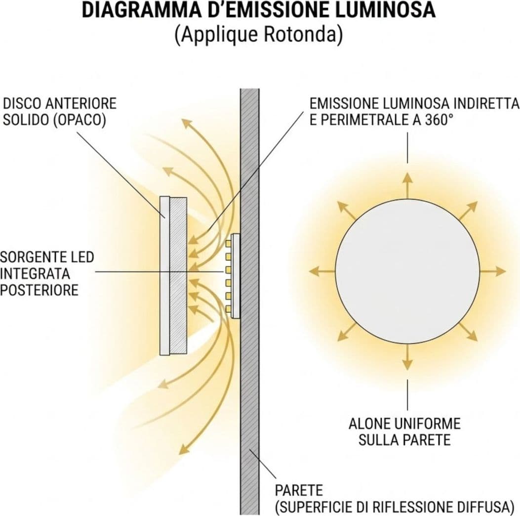 Applique led Lampadari Bartalini SOILE L CCT IP65 policarbonato - 7