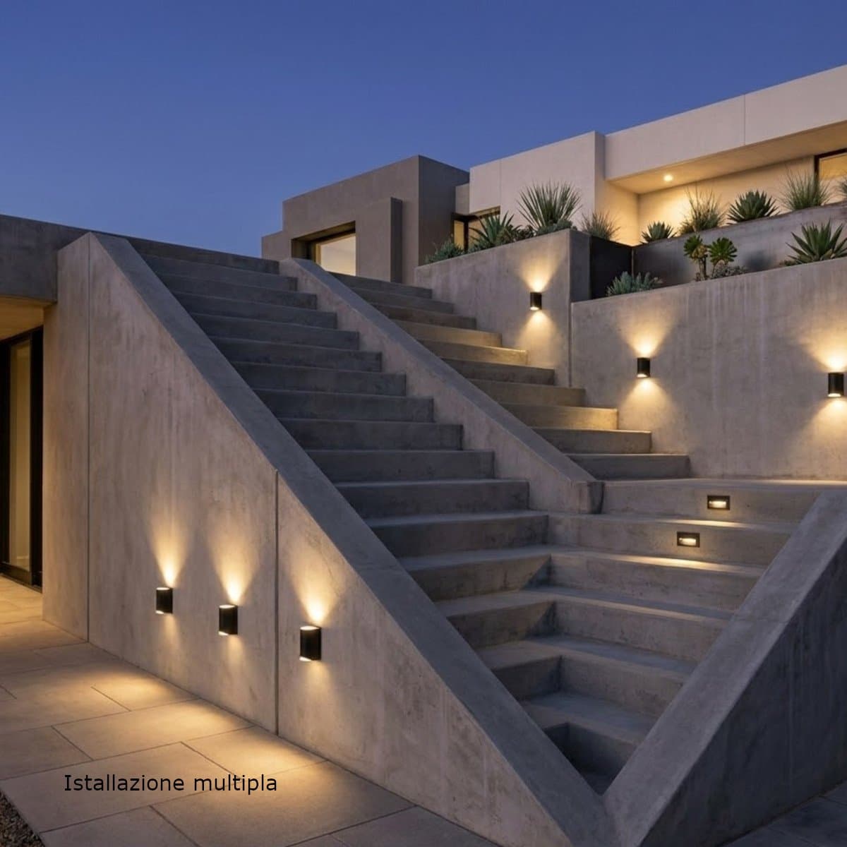 Applique moderno Lampadari Bartalini PORD TWO GU10 LED IP54 alluminio biemissione - 3