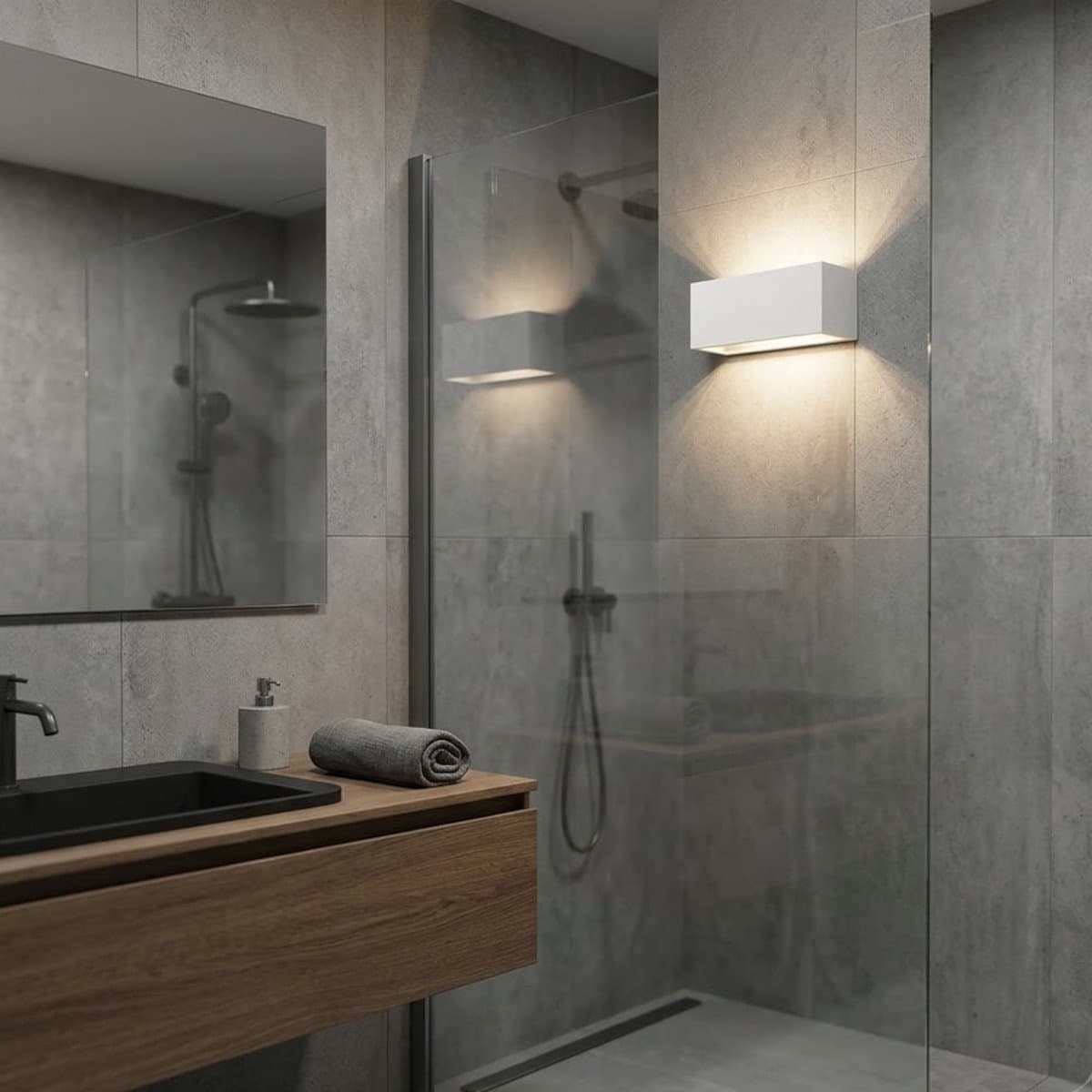 Applique led Lampadari Bartalini KCIRB MEDIUM CCT IP54 alluminio biemissione - 2