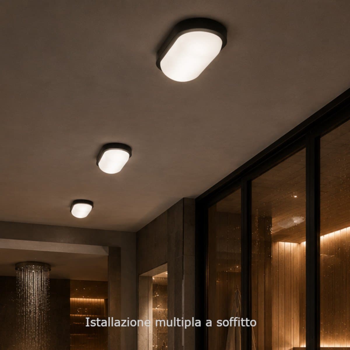 Applique moderna Lampadari Bartalini OILAP O 20 LED CCT IP65 policarbonato - 2