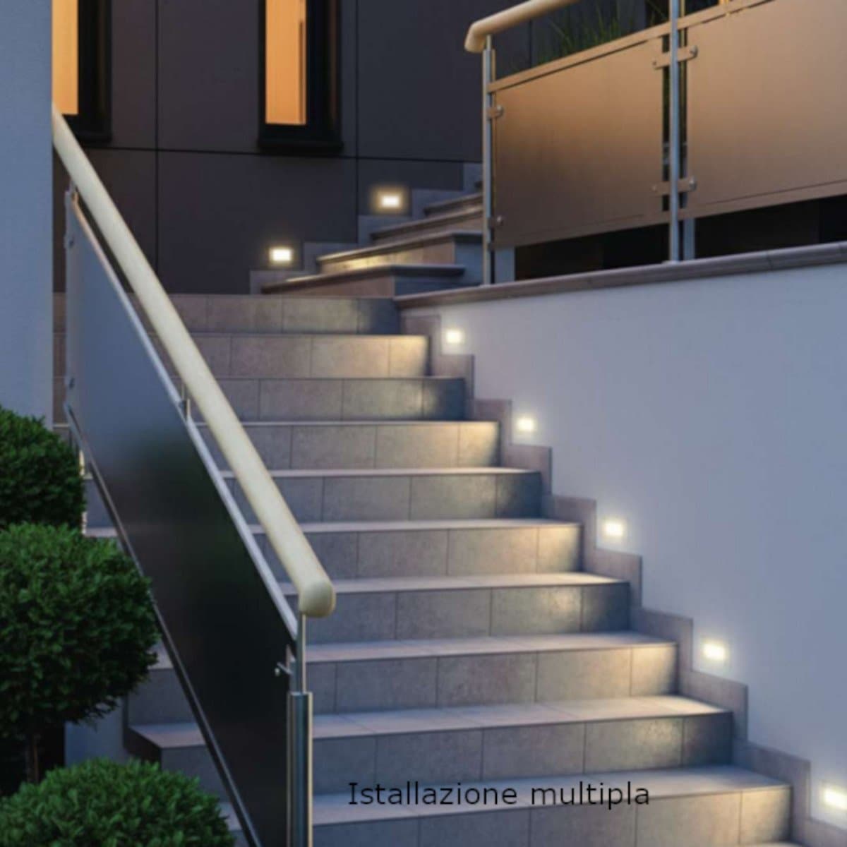 Segnapasso incasso Lampadari Bartalini PETS GLASS 503 CCT LED IP65 metallo vetro - 3