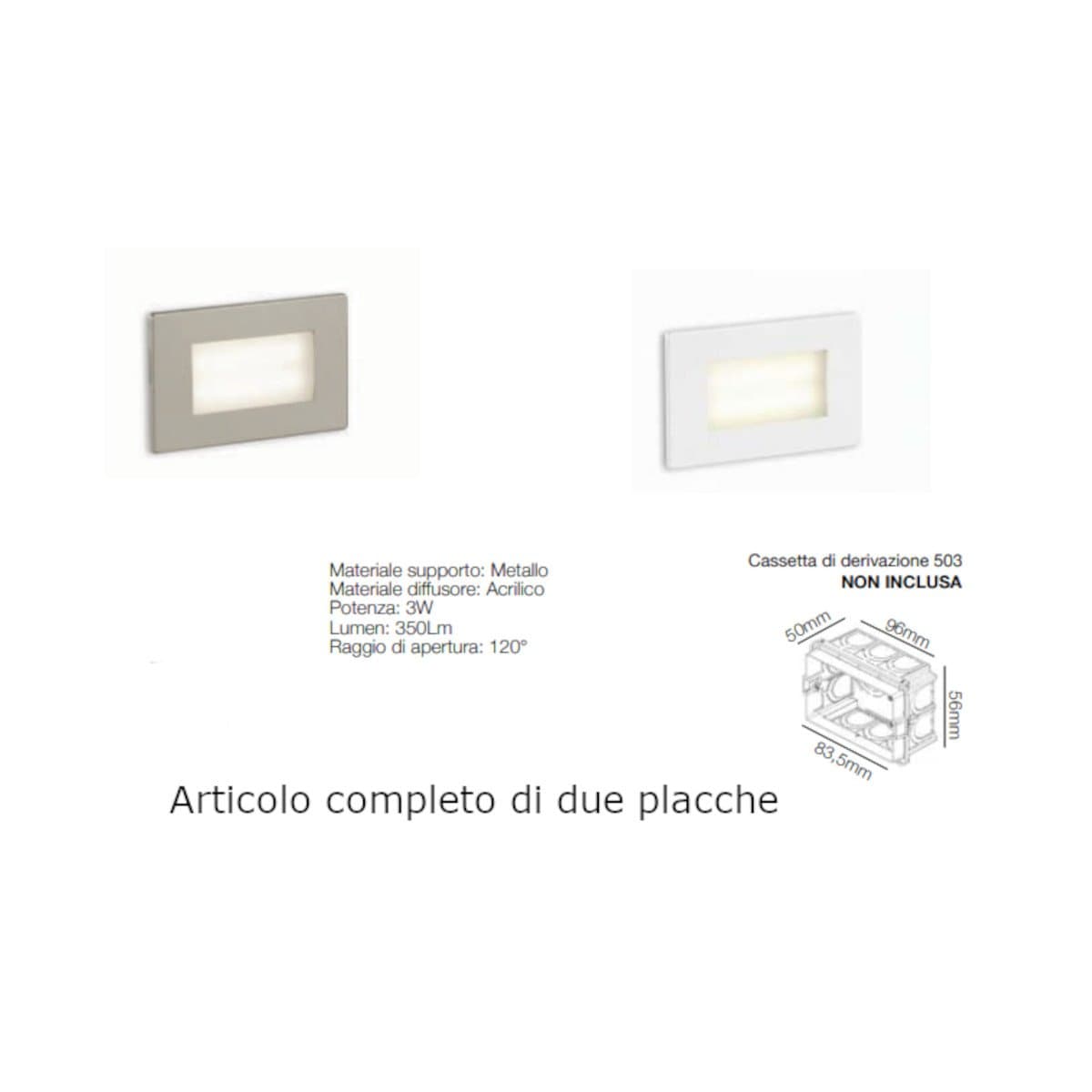 Segnapasso incasso Lampadari Bartalini EGAREVOC 503 CCT LED IP65 metallo acrilico - 3