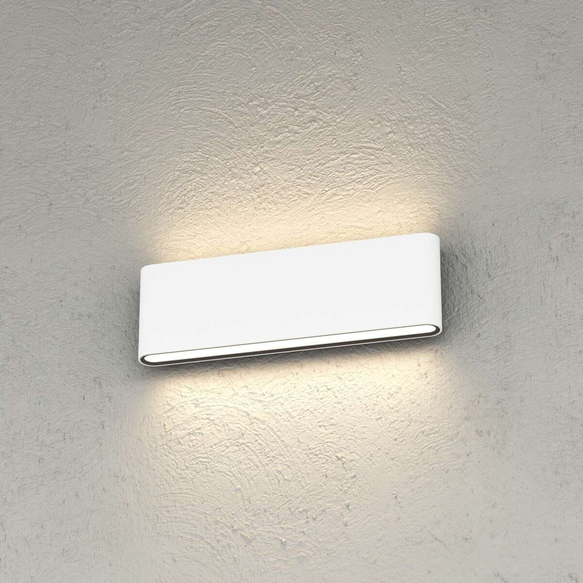 Applique LED Top Light LIMA 28 IP54 CCT biemissione alluminio vetro - 2
