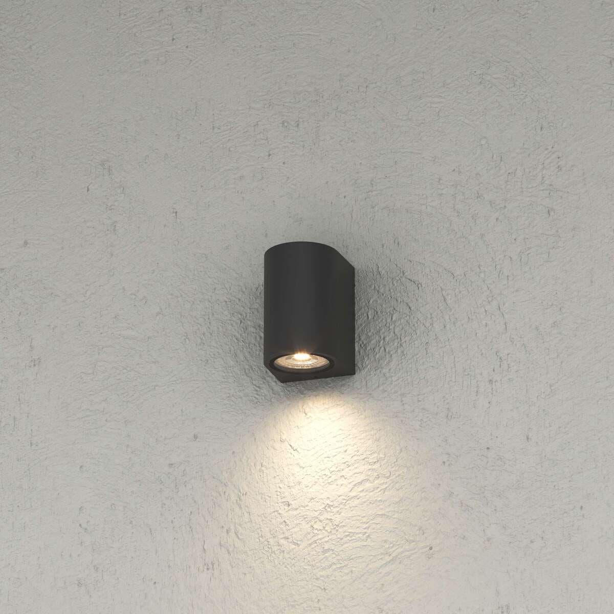 Applique monoemissione Top Light LIONE AP GU10 LED IP65 alluminio vetro - 13