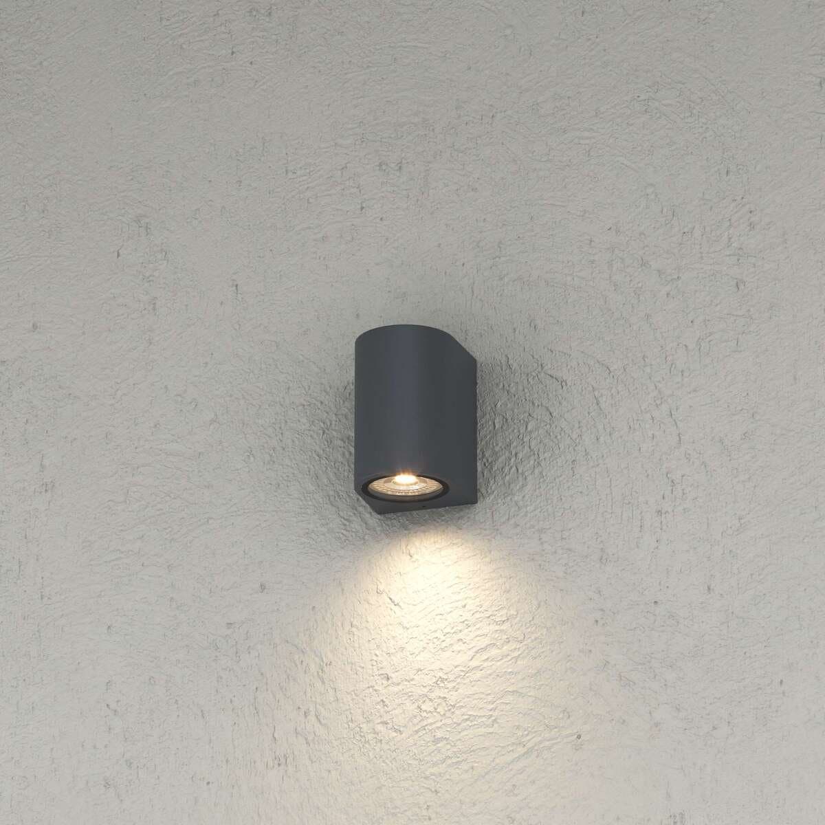 Applique monoemissione Top Light LIONE AP GU10 LED IP65 alluminio vetro - 6