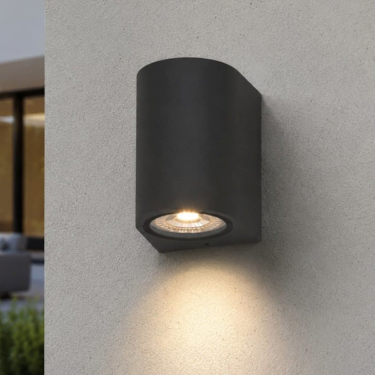 Applique monoemissione Top Light LIONE AP GU10 LED IP65 alluminio vetro - 7