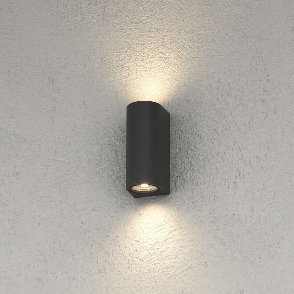 Applique biemissione Top Light LIONE AG GU10 LED IP65 alluminio vetro - 2